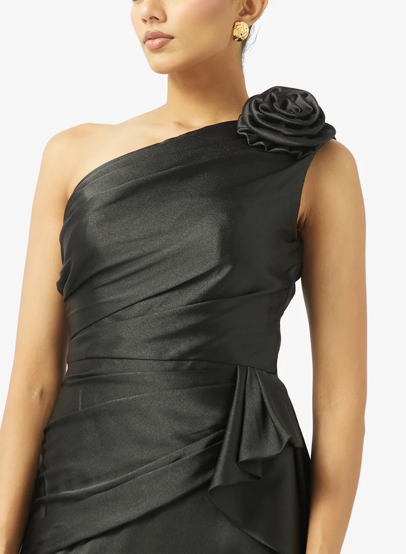 Iyra  Floral Shoulder Maxi Dress for Women | Best Price UAE